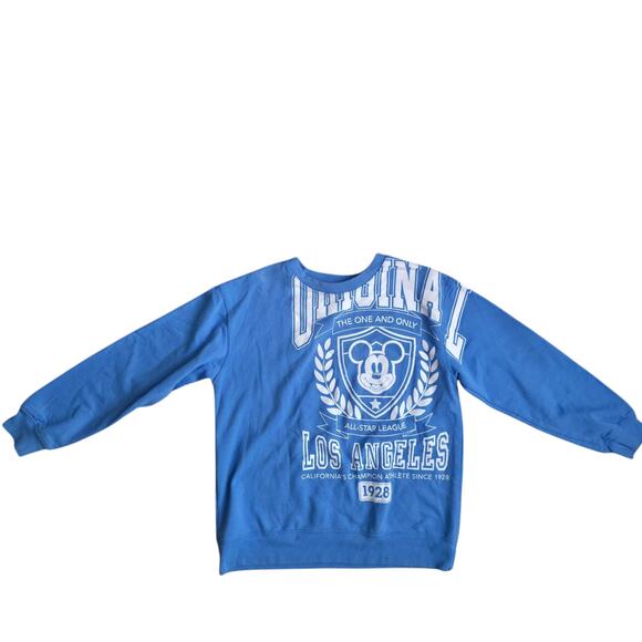 Disney Original Mickey Mouse Champion Blue Crewneck Fleece Sweatshirt Women Sz L - Picture 3 of 8